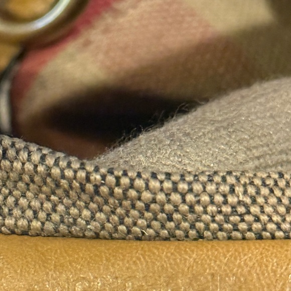 Elegant Tan and Black Burberry Hobo Bag with Tassel - Picture 13 of 15